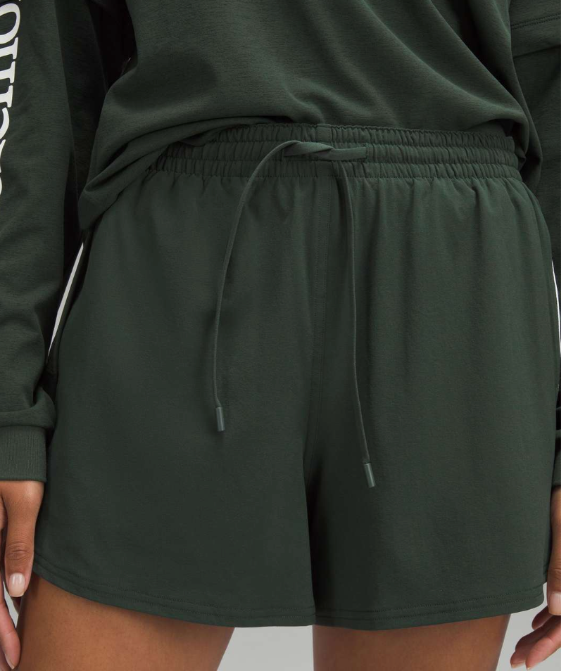 Lululemon Lightweight High-Rise 3” Relaxed Short in Legacy Green thumbnail 2