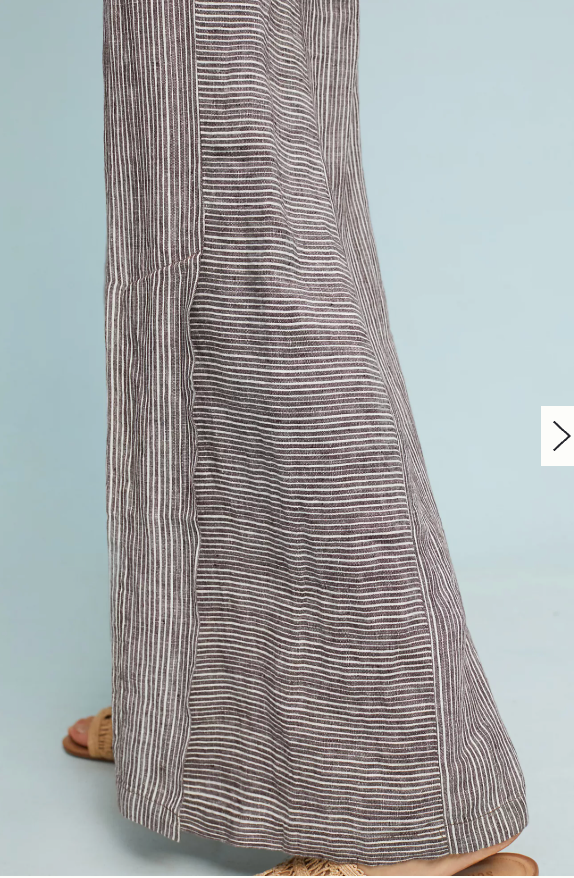 Anthropologie Striped Wide Leg Linen Pants thumbnail 2