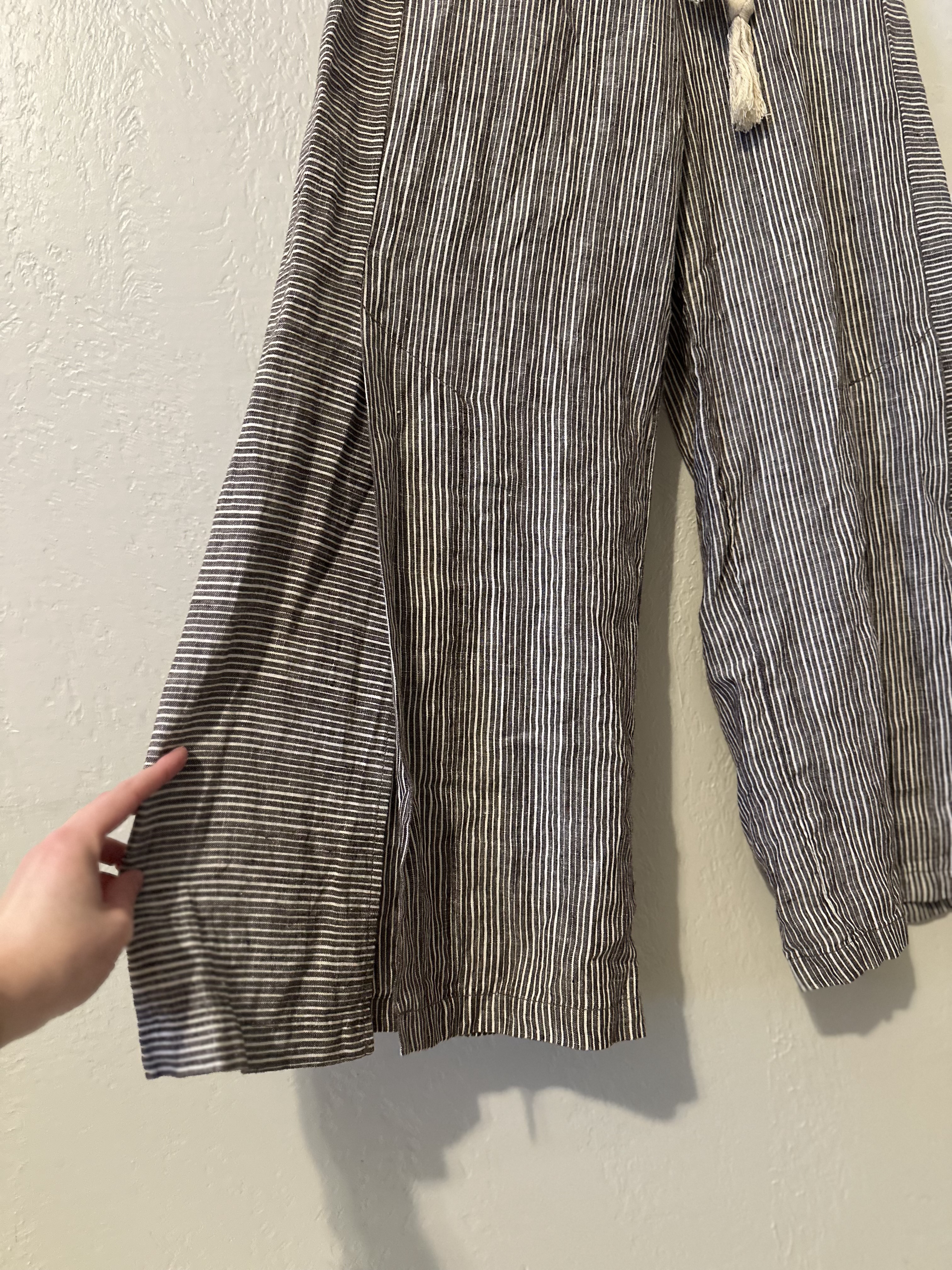 Anthropologie Striped Wide Leg Linen Pants thumbnail 4