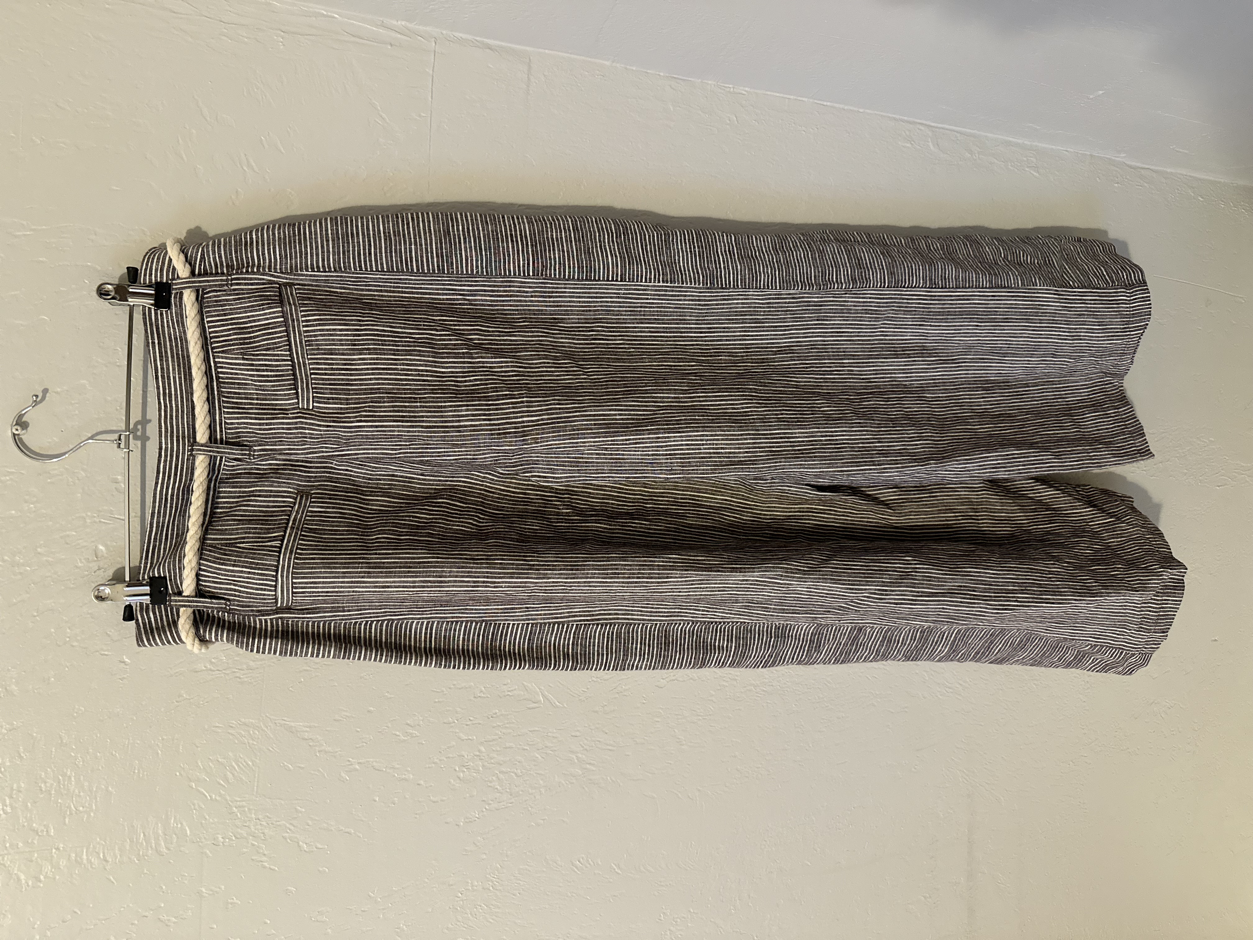 Anthropologie Striped Wide Leg Linen Pants thumbnail 7