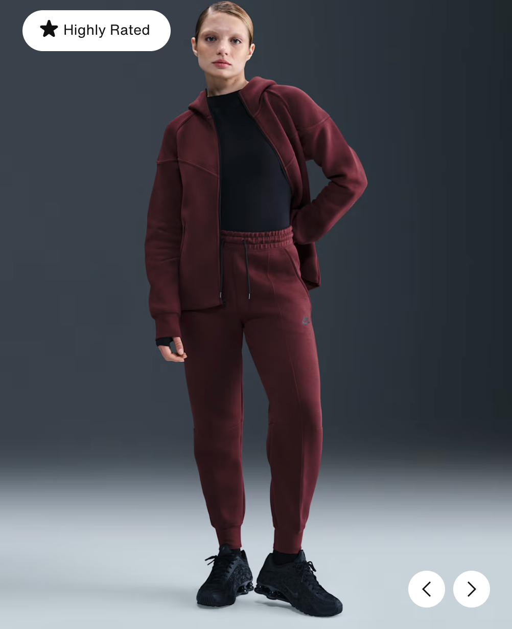 NWT Nike Standard Fit Mid Rise Full Length Jogger thumbnail 2