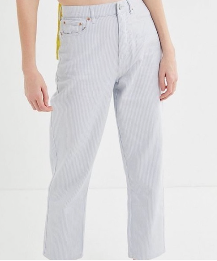 BDG Striped High-Rise Slim Straight Pinstripe Jeans