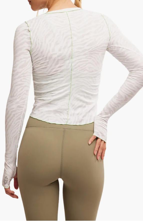 NWT Free People Printed Right On Run Long Sleeve thumbnail 3