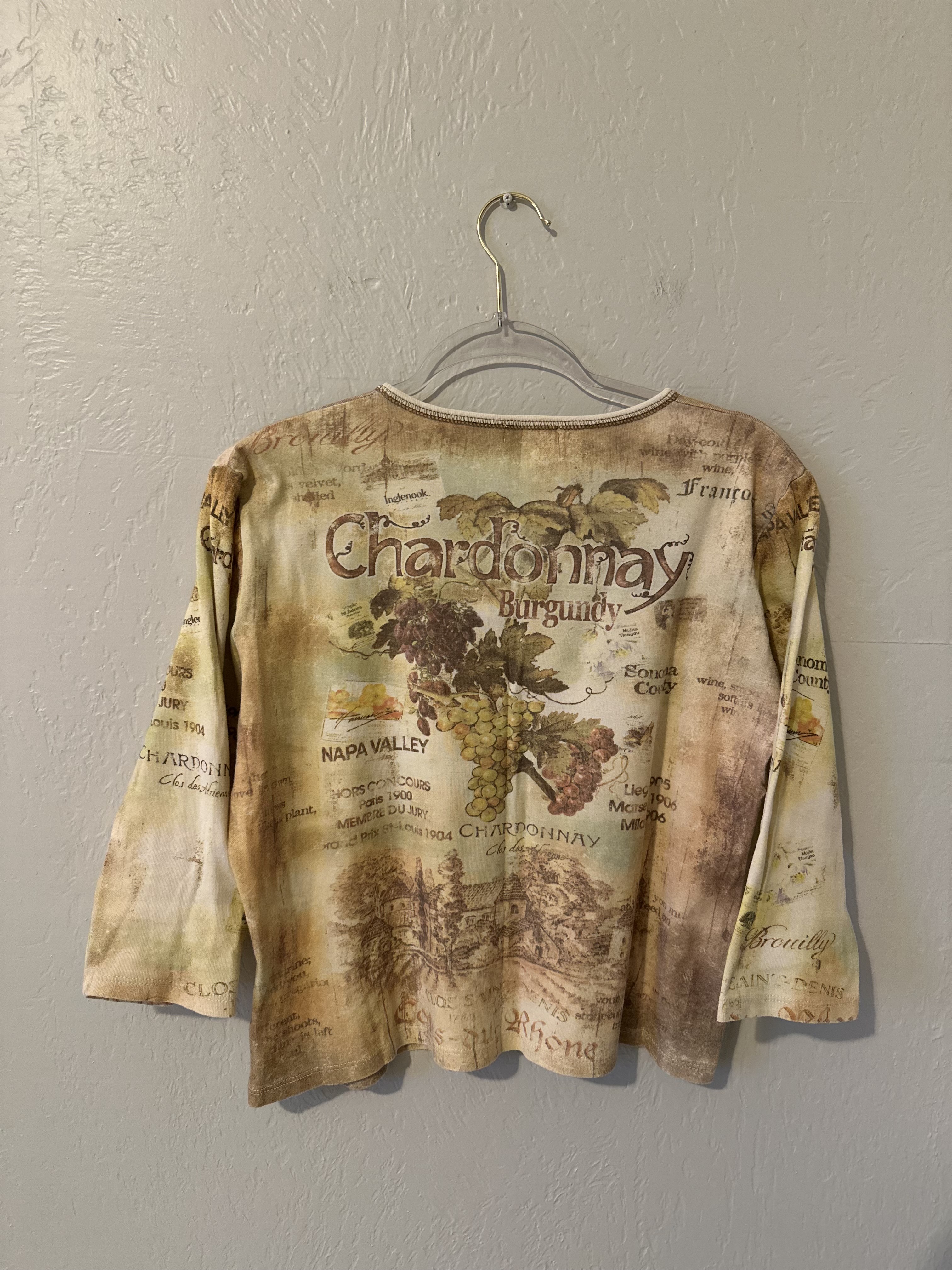 Vintage Cactus Chardonnay 3/4 Tee