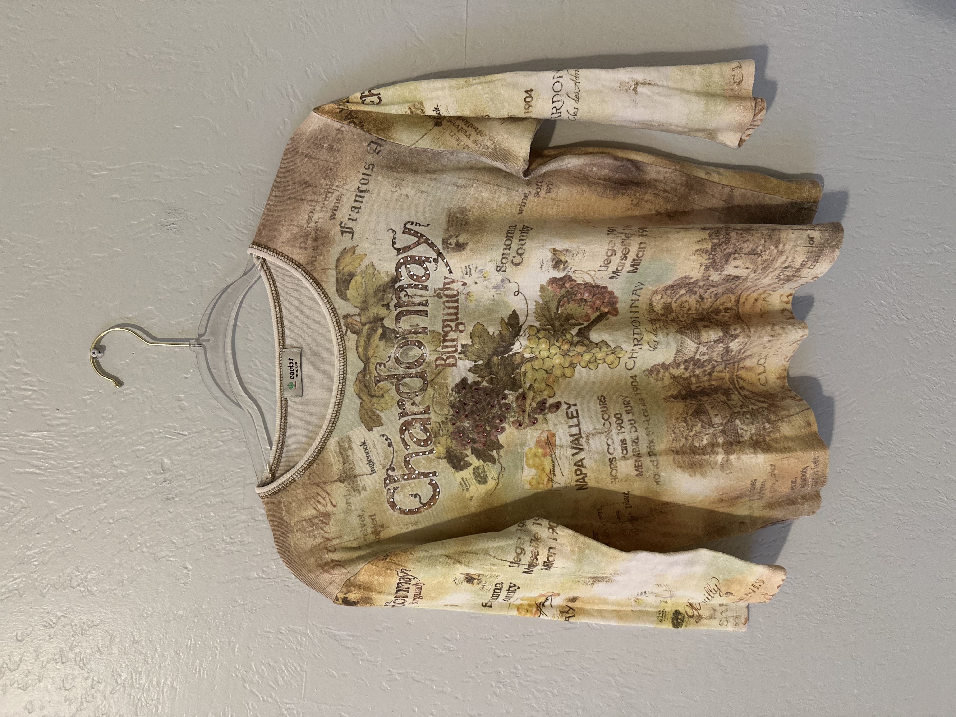 Vintage Cactus Chardonnay 3/4 Tee thumbnail 2