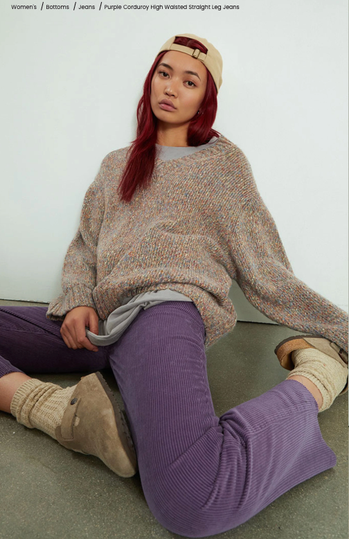 Pacsun High Rise Straight Corduroy Pants thumbnail 3