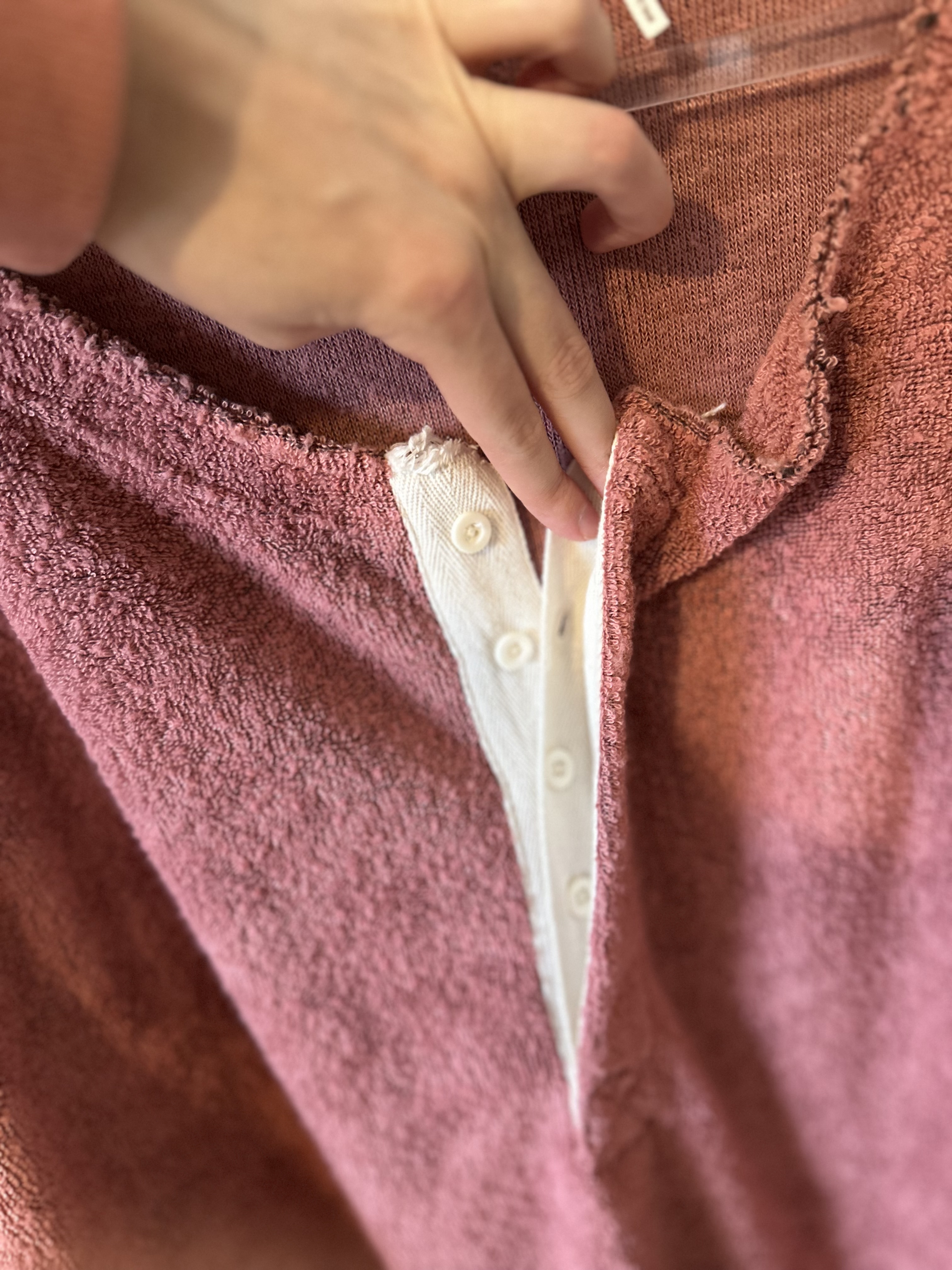 Urban Outfitters Terrycloth Henley thumbnail 3