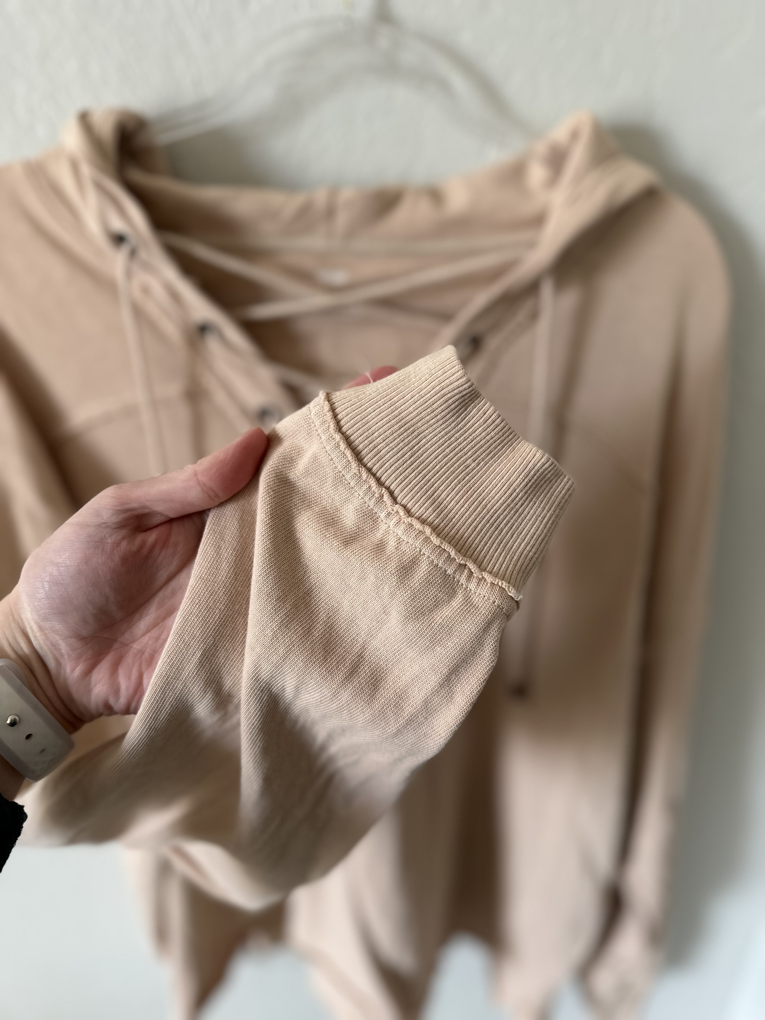 Aerie "Sunday Soft Lace Up Hoodie" thumbnail 5
