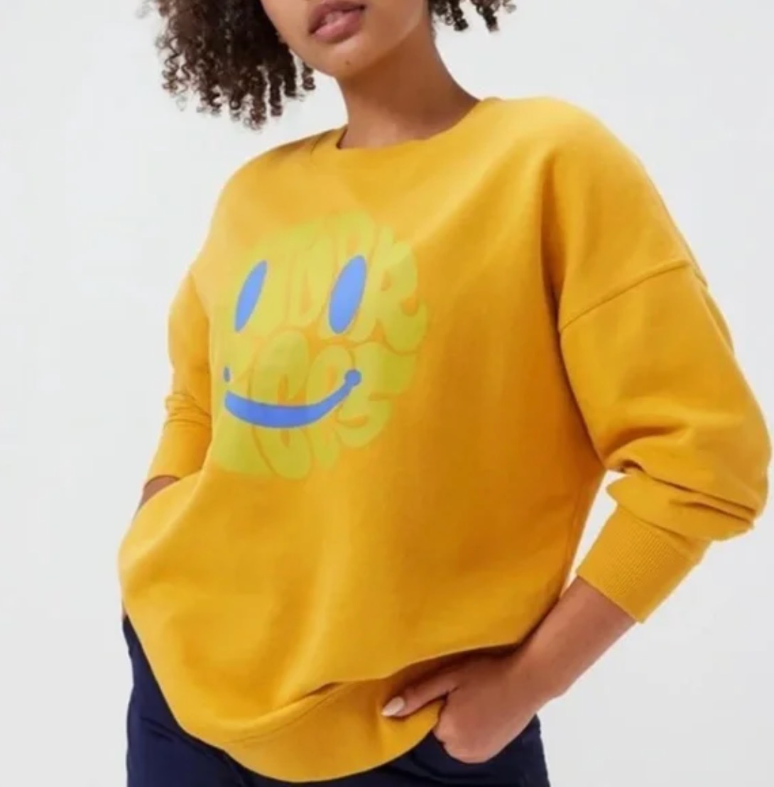 Outdoor Voices Smiley Face Crewneck