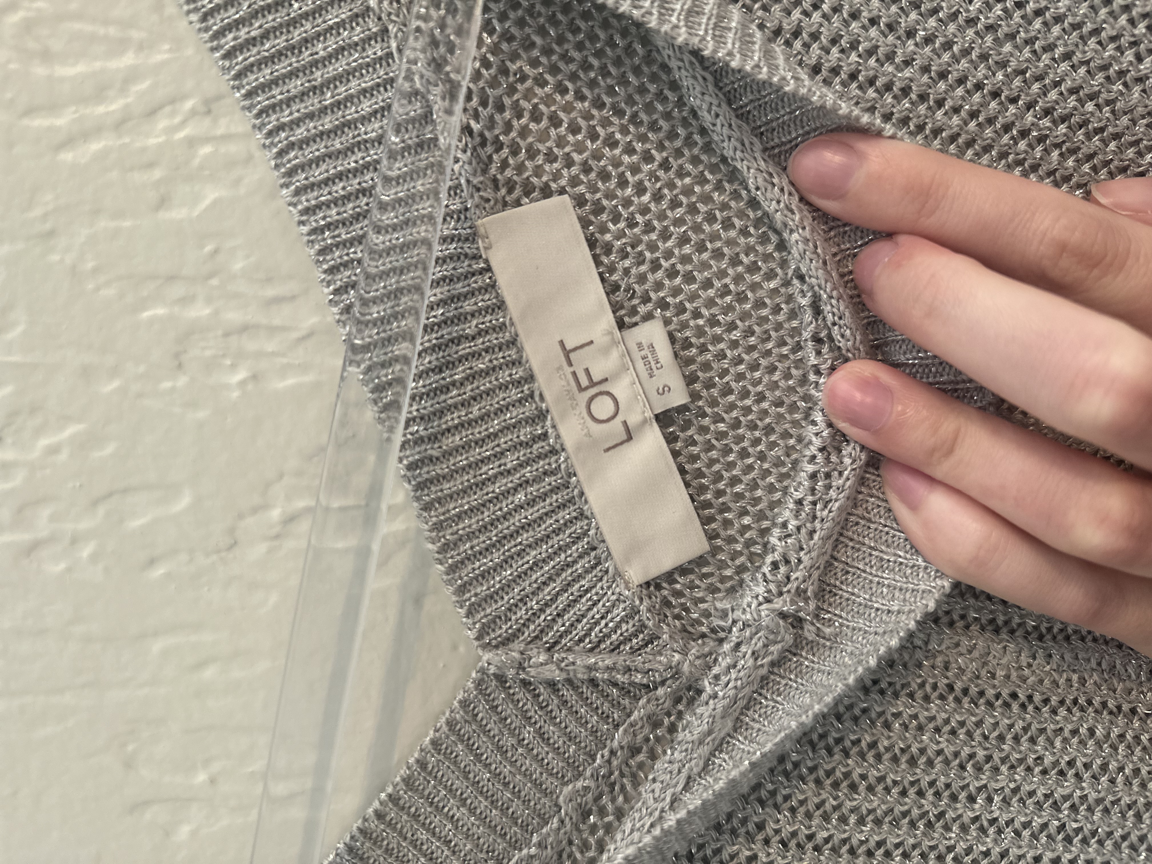 LOFT Sparkly Short Sleeve Sweater thumbnail 3