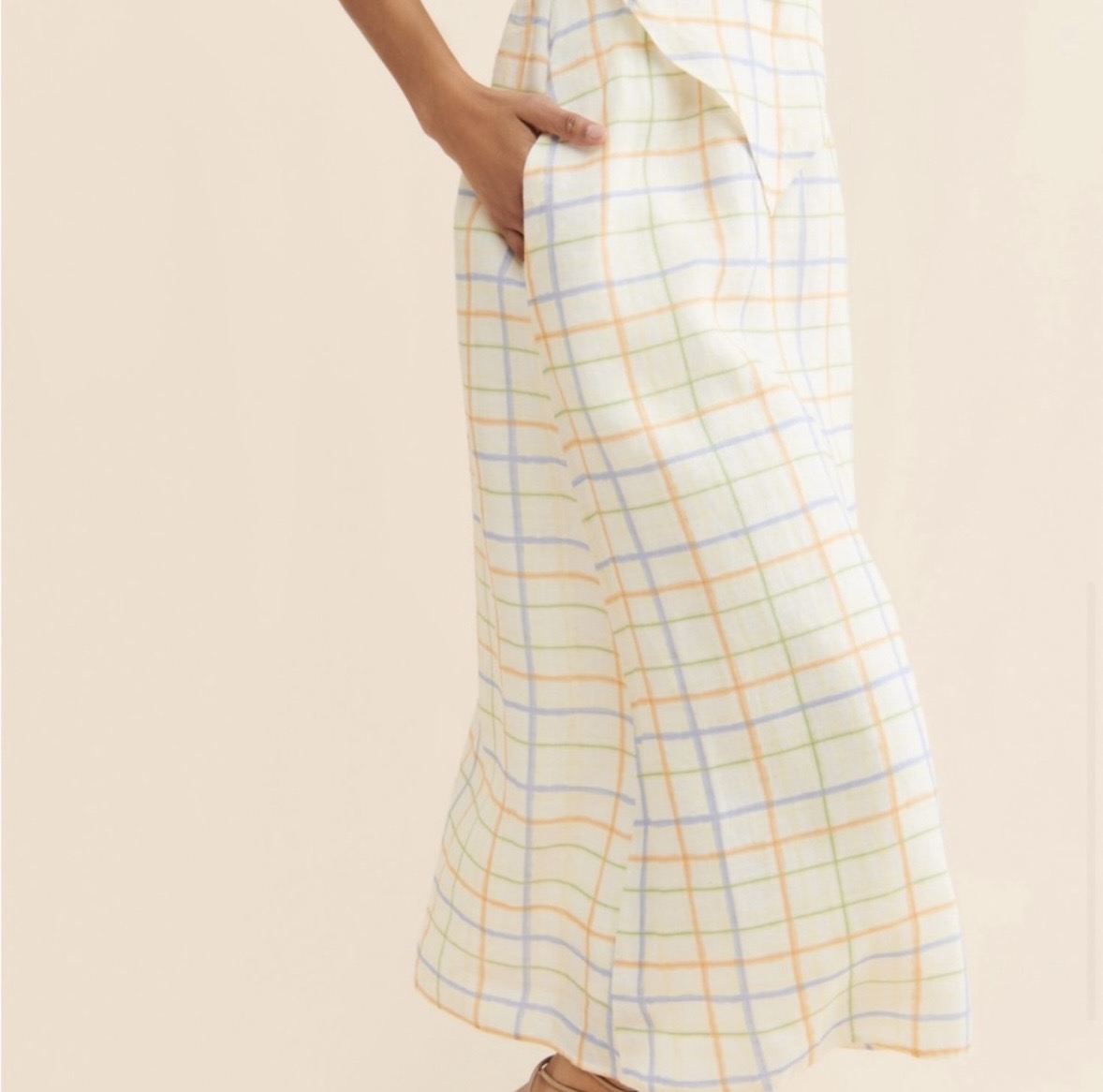FP x REFRESH Plaid Linen Bandana Dress thumbnail 3