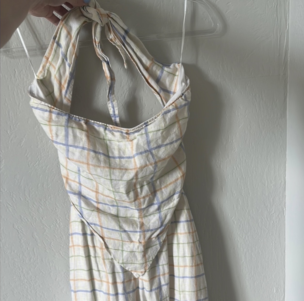 FP x REFRESH Plaid Linen Bandana Dress thumbnail 7