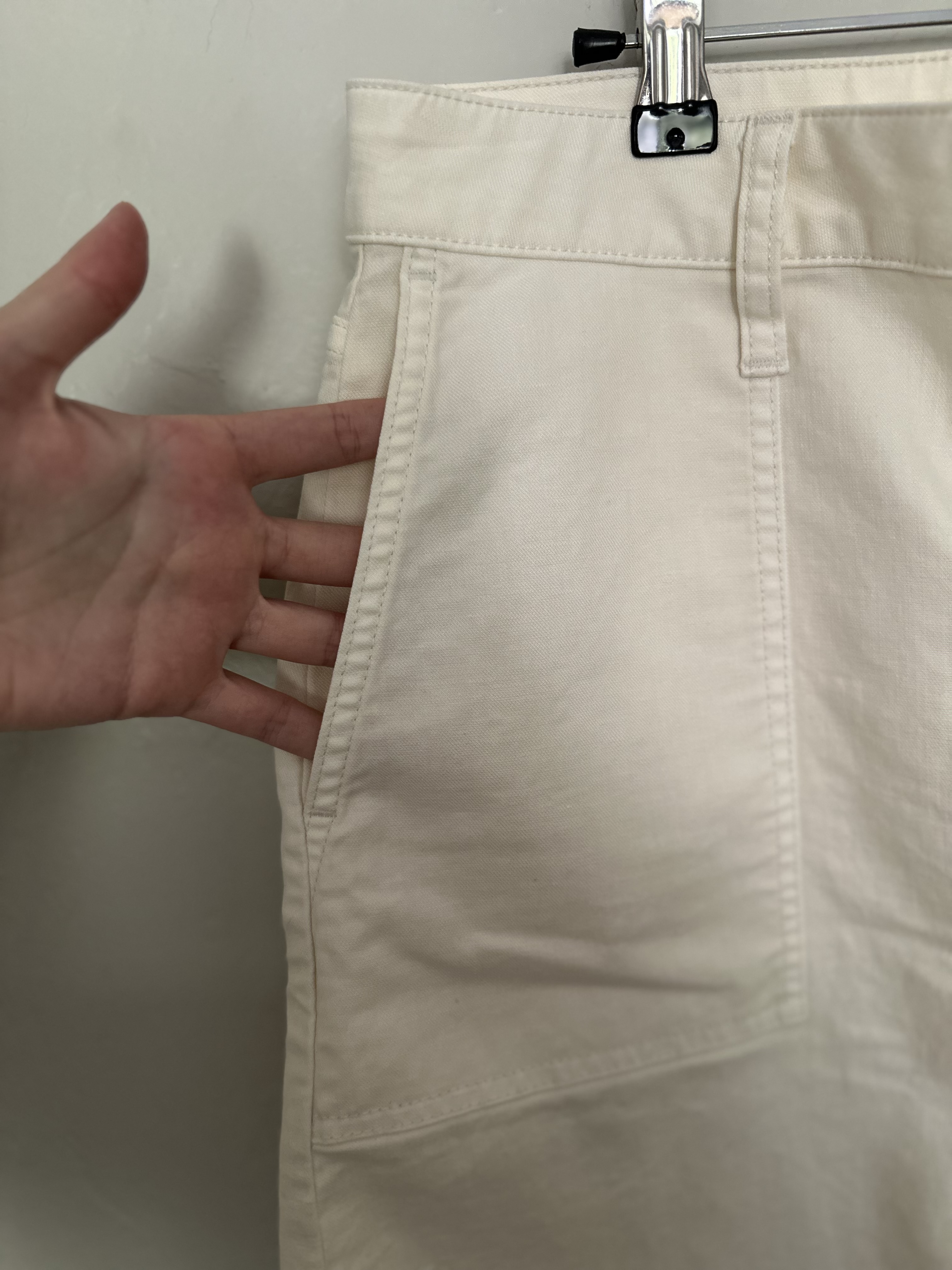 J.Crew Cream Garment-Dyed Utility Mini Skirt thumbnail 2