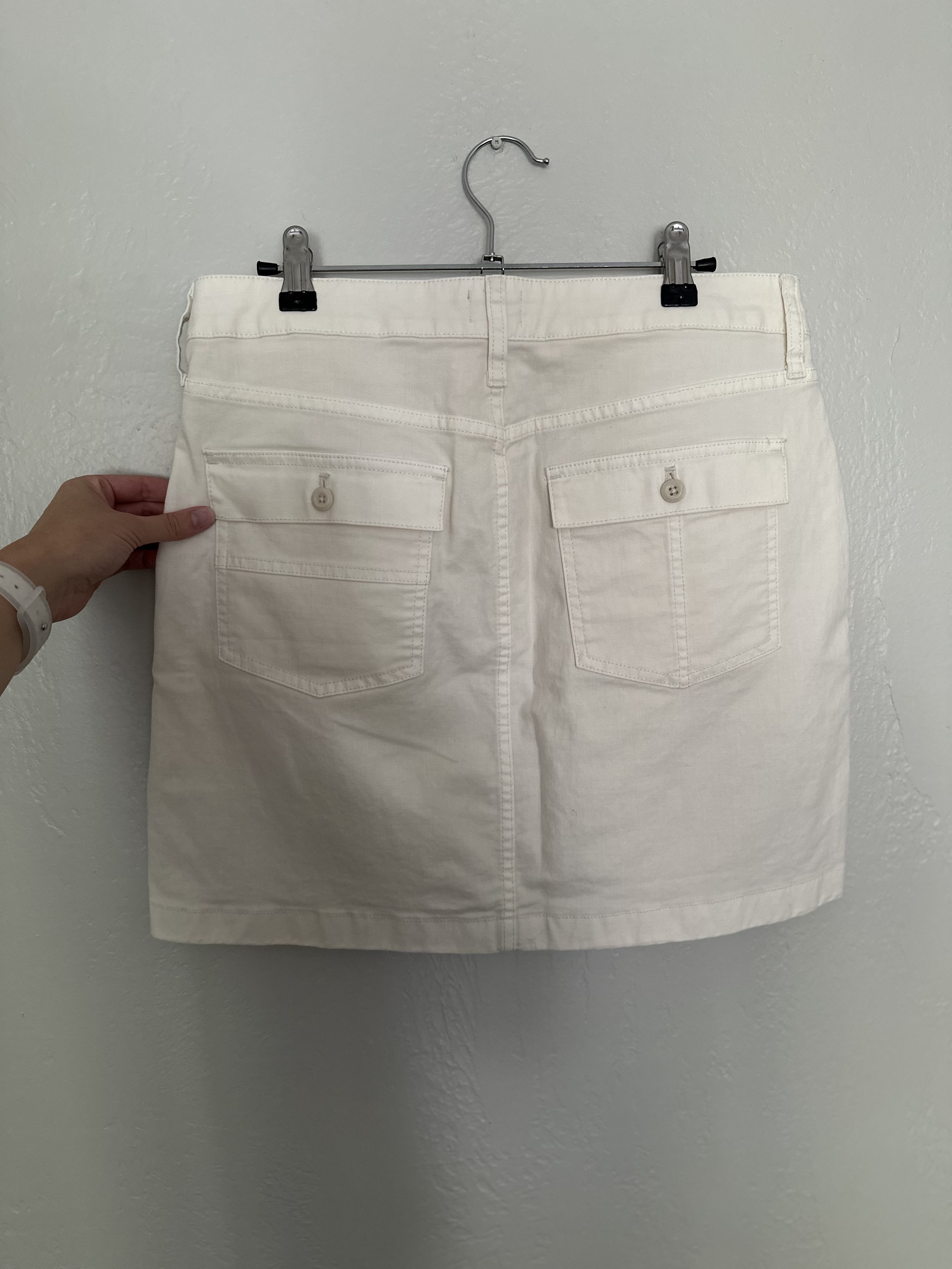 J.Crew Cream Garment-Dyed Utility Mini Skirt thumbnail 5