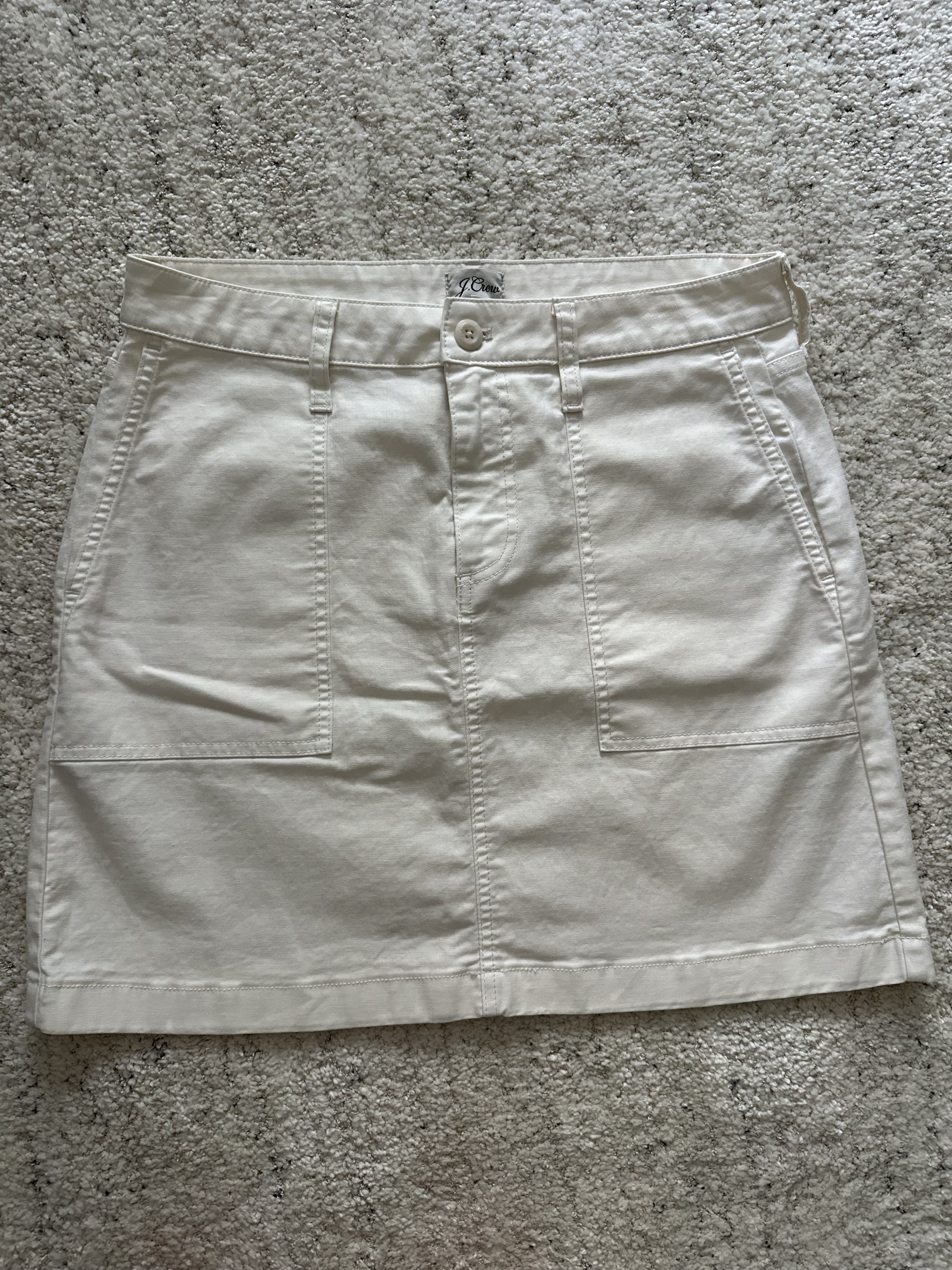 J.Crew Cream Garment-Dyed Utility Mini Skirt thumbnail 7