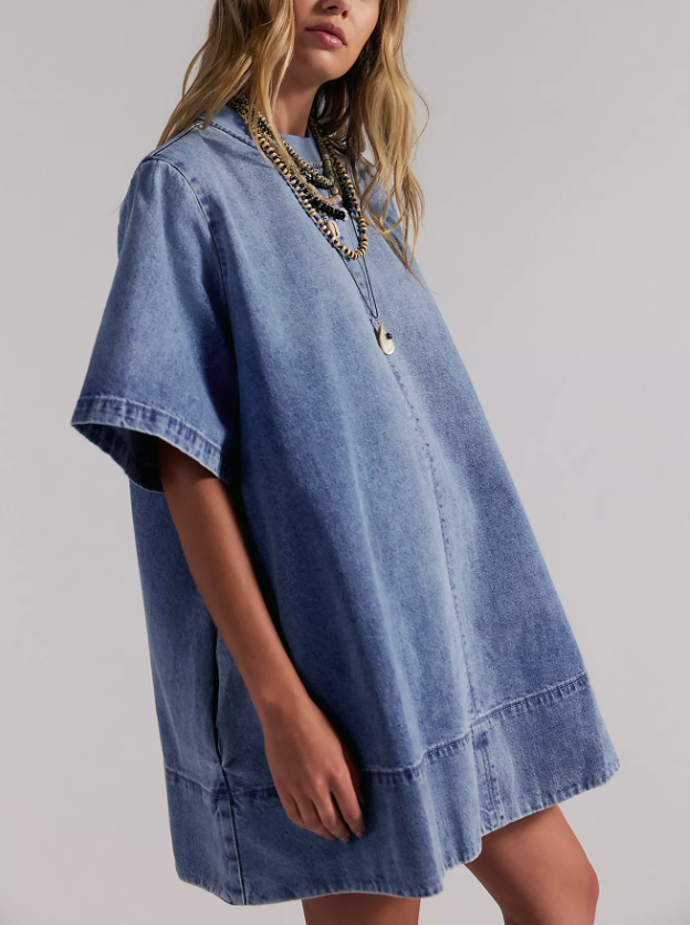 NWT Free People Harlow Denim Mini Dress