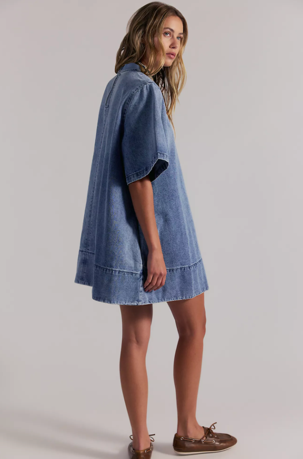 NWT Free People Harlow Denim Mini Dress thumbnail 3