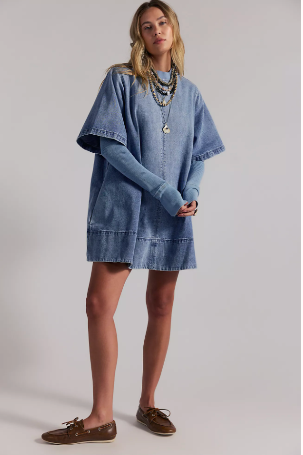 NWT Free People Harlow Denim Mini Dress thumbnail 4