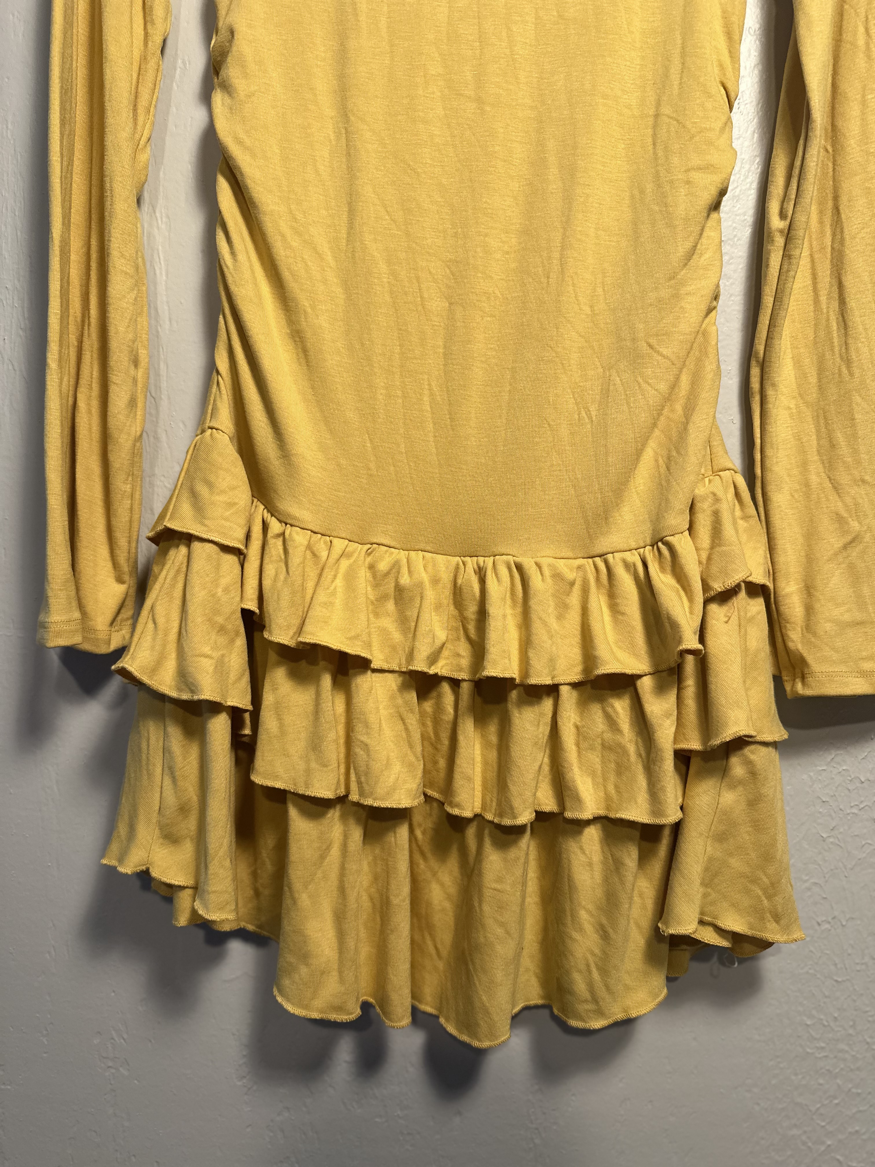 Free People Good Feels Ruffle Long Sleeve Mini Dress thumbnail 4