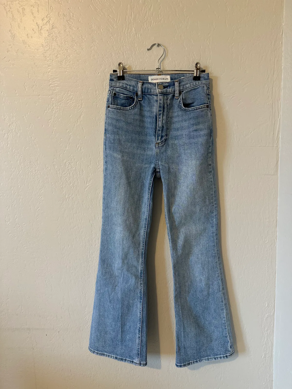 Denim Forum The Twiggy High Rise Flare Jeans  thumbnail 4
