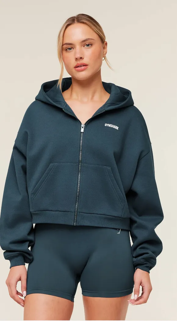 NWT Gymshark Cosy Luxe Zip Through Hoodie in MAROON