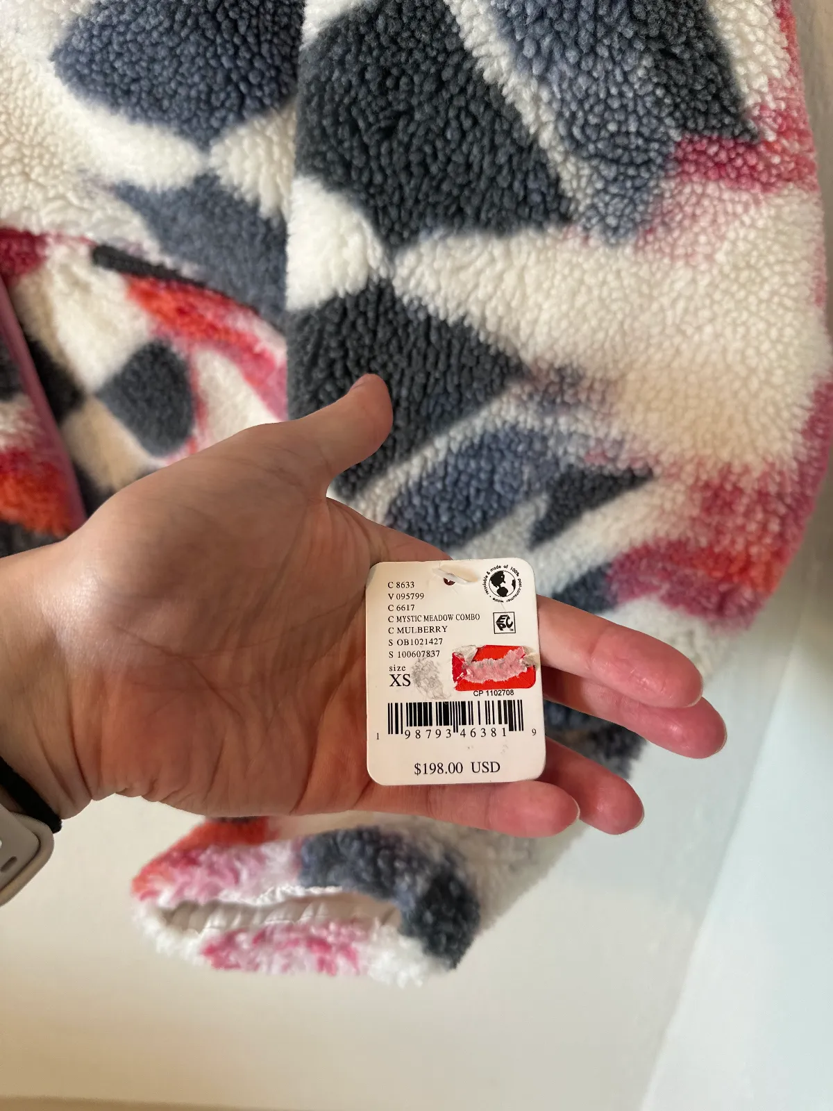 NWT Free People Hit The Slopes Printed Fleece Jacket thumbnail 5
