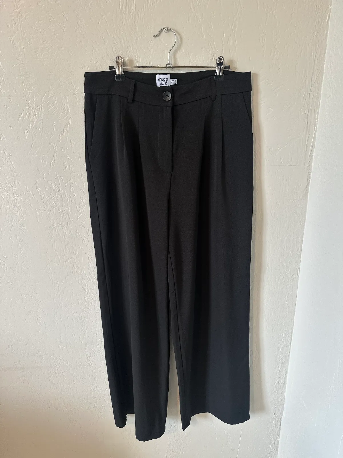 Princess Polly Archer Wide Leg Pants in Black  thumbnail 2