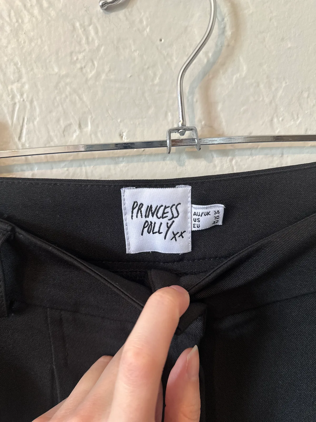 Princess Polly Archer Wide Leg Pants in Black  thumbnail 5