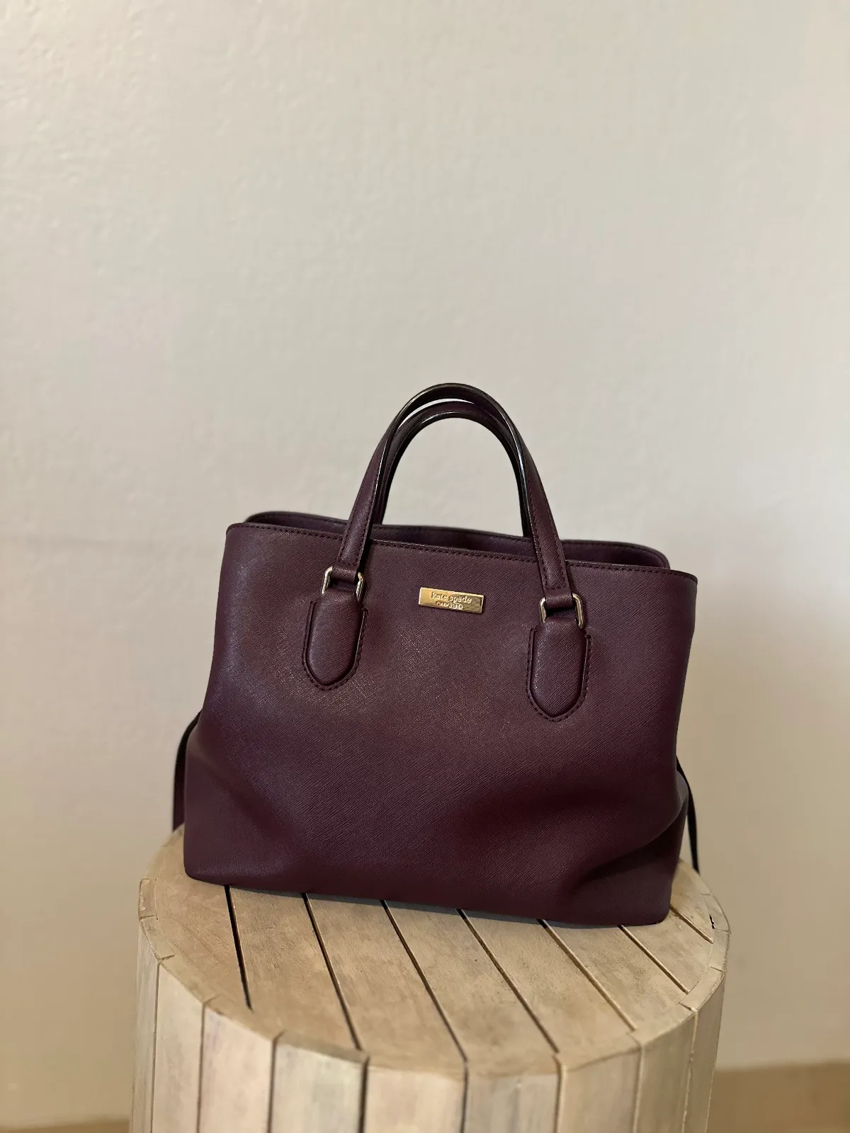 Kate Spade Eggplant Handbag with Crossbody Attachment