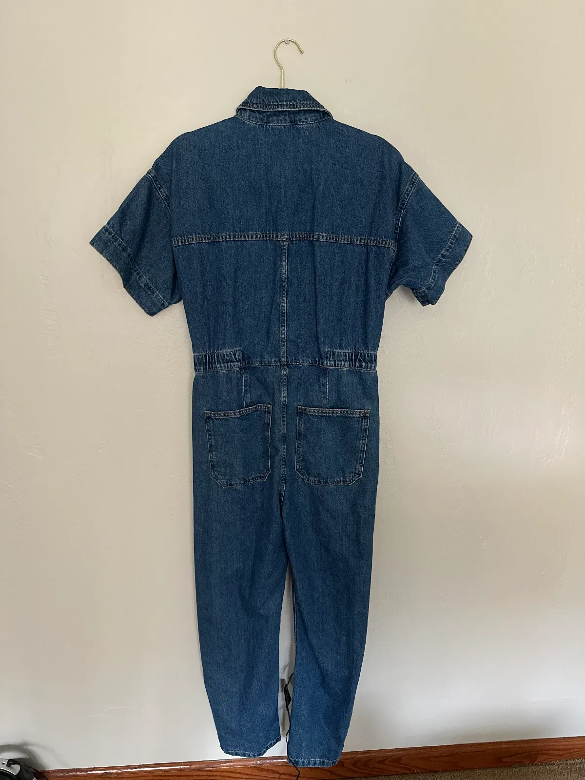NWT Free People Marci Coveralls in Medium Wash thumbnail 7