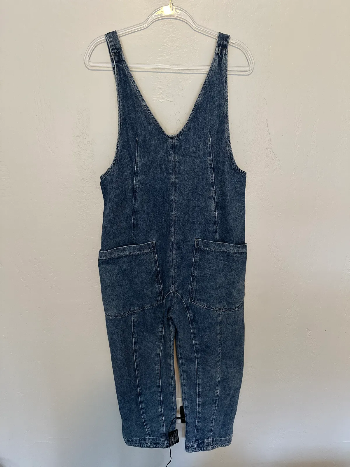 Free People High Roller Denim Jumpsuit thumbnail 3
