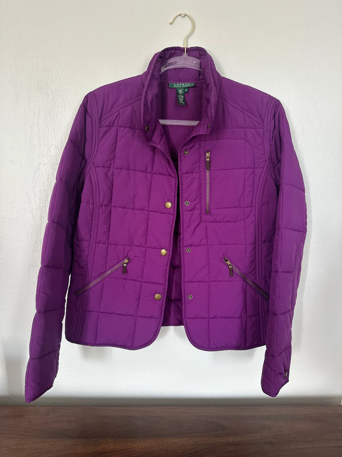Ralph Lauren Dark Purple Puffer Coat