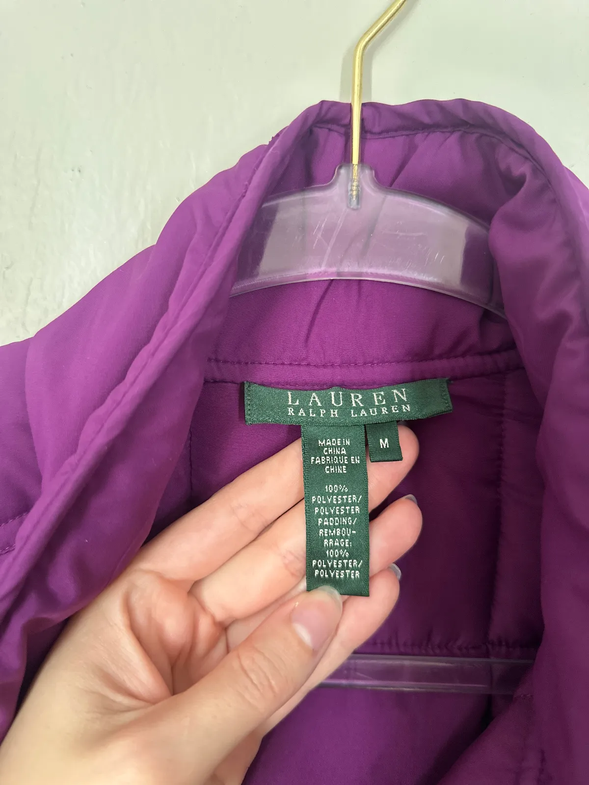 Ralph Lauren Dark Purple Puffer Coat thumbnail 3
