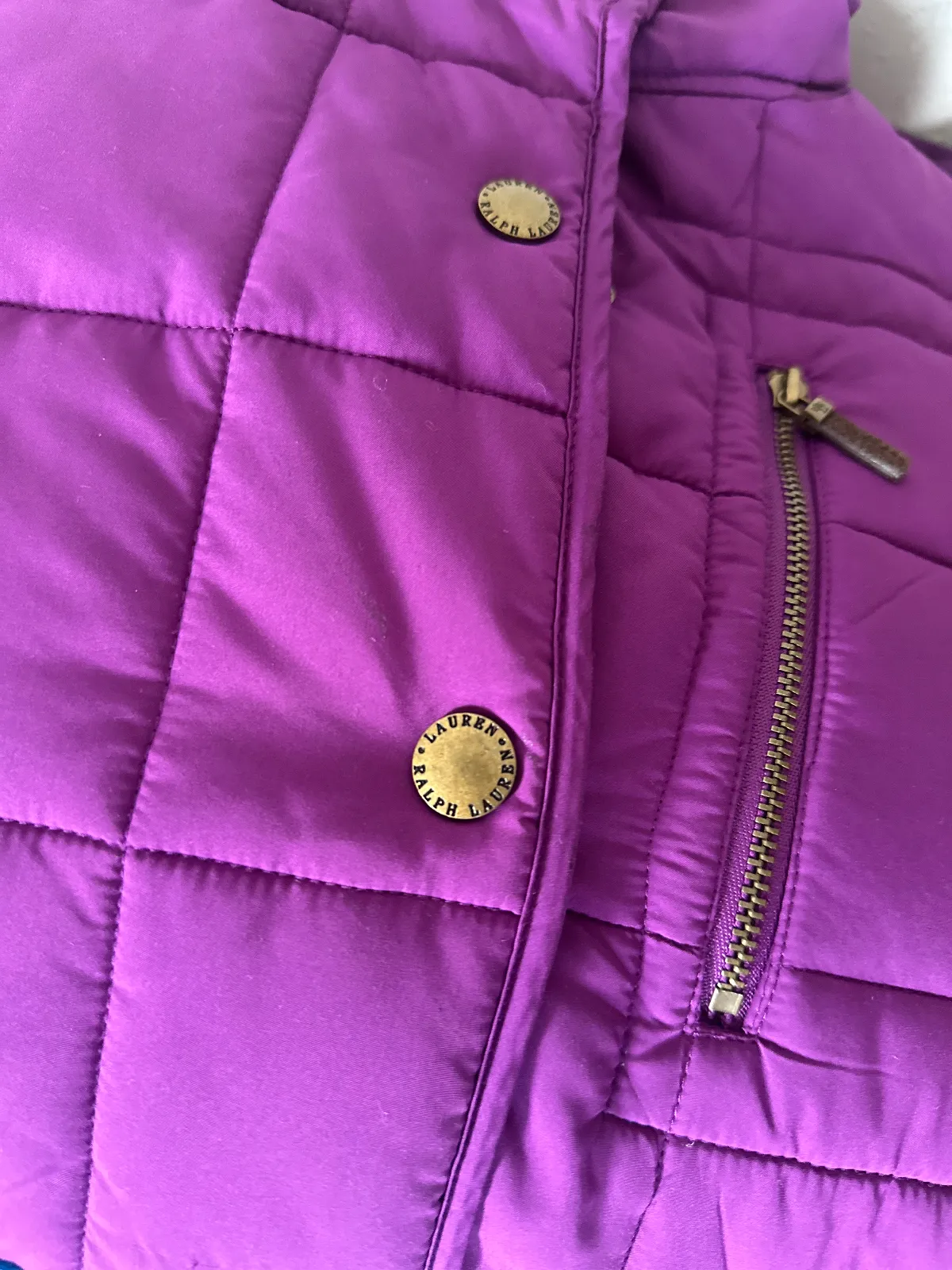 Ralph Lauren Dark Purple Puffer Coat thumbnail 4