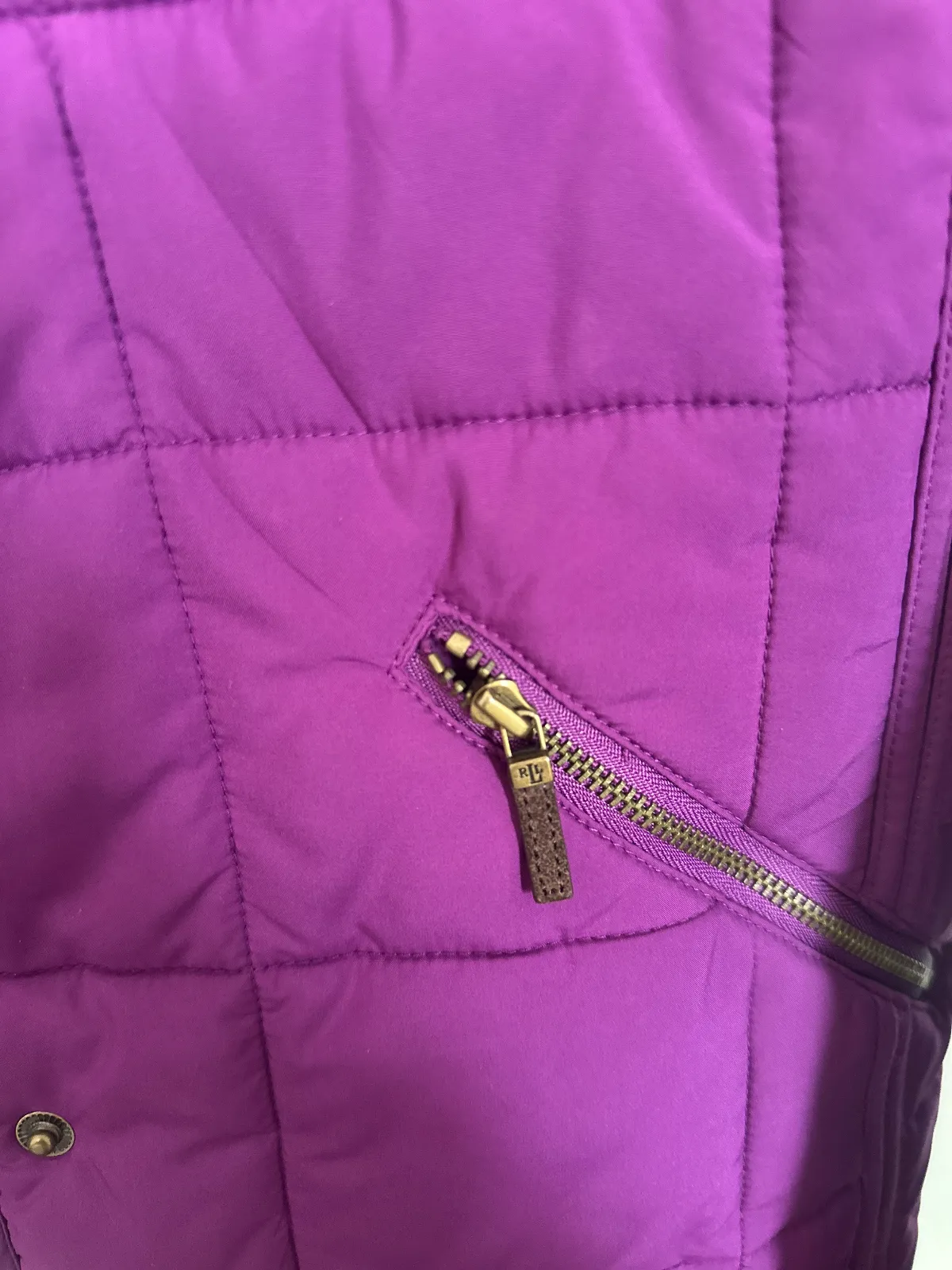 Ralph Lauren Dark Purple Puffer Coat thumbnail 5
