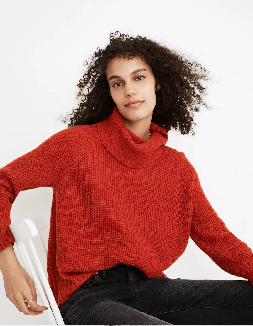 Madewell Eastbrook Turtleneck Cross-Back Sweater thumbnail 2