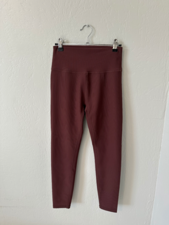 Wilo The Label Ribbed Brown Leggings