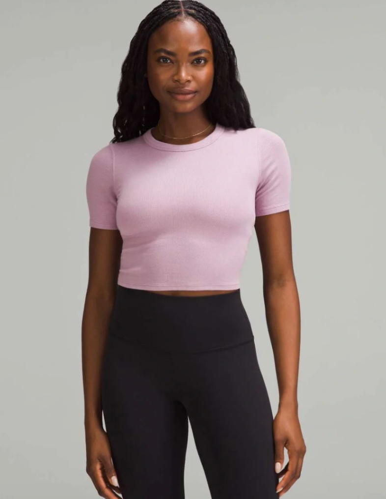 Lululemon Hold Tight Straight-Hem Cropped T-Shirt