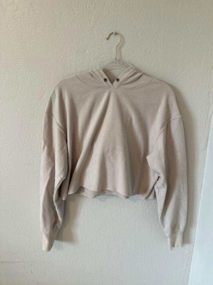 Free People Movement Tan Cropped Hoodie