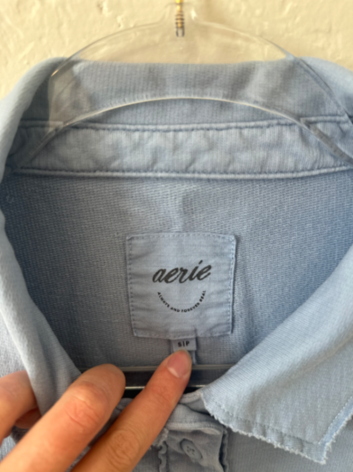 Aerie 3/4 Button Down Pullover  thumbnail 3
