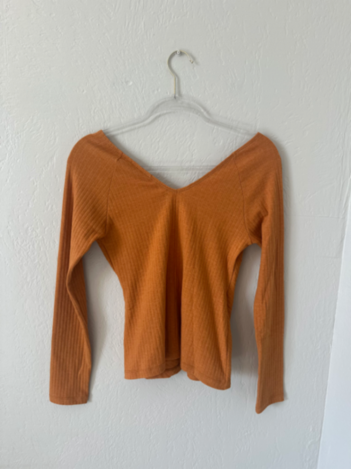 Maeve by Anthropologie Ribbed Long Sleeve Top thumbnail 4