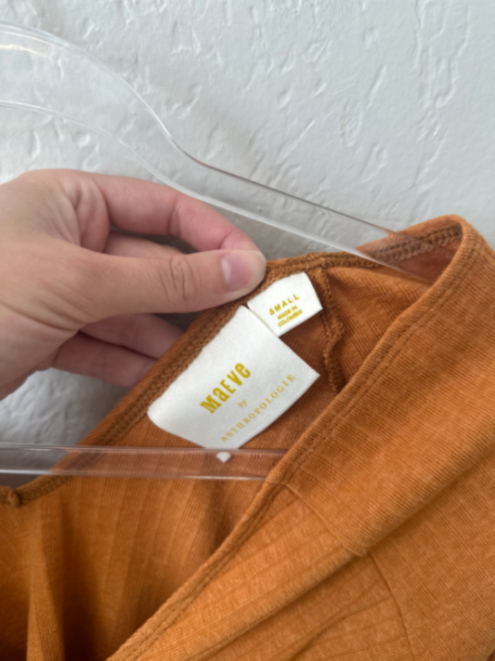 Maeve by Anthropologie Ribbed Long Sleeve Top thumbnail 5