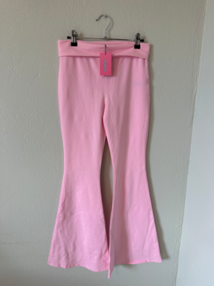 NWT Edikted Naomi Foldover Flare Leggings  thumbnail 3