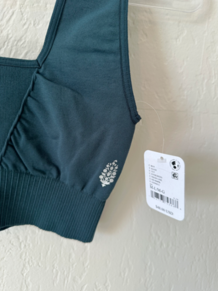 NWT Free People Good Karma Square Neck Bra thumbnail 4