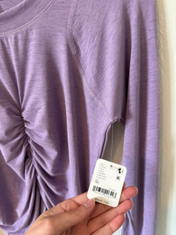 NWT Free People Tempo Ruched Long Sleeve thumbnail 4