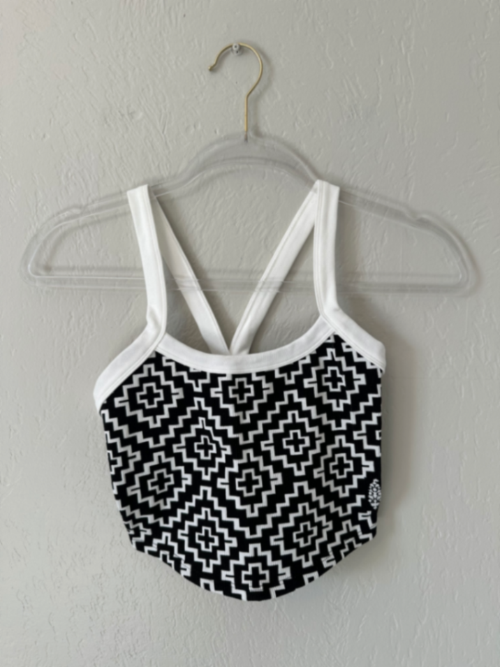 NWT Free People All Clear Black Geo Cami  thumbnail 2
