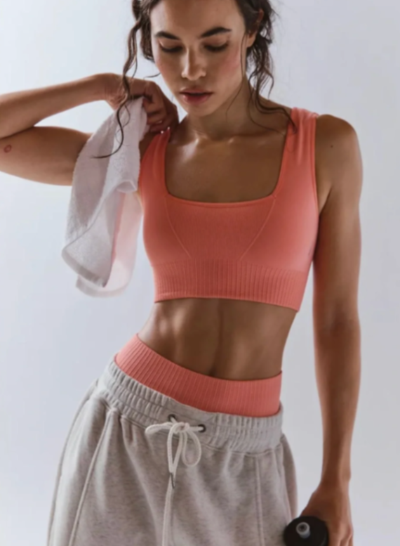 NWT Free People Good Karma Square Neck Bra