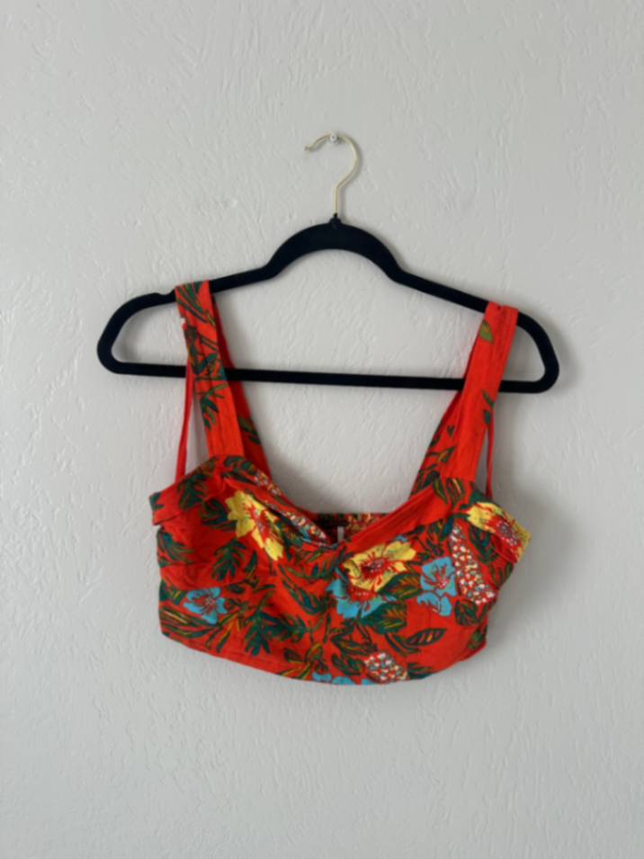 Free People Birds of Paradise Boho Crop Top thumbnail 2