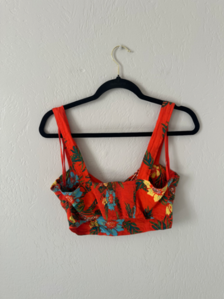 Free People Birds of Paradise Boho Crop Top thumbnail 3