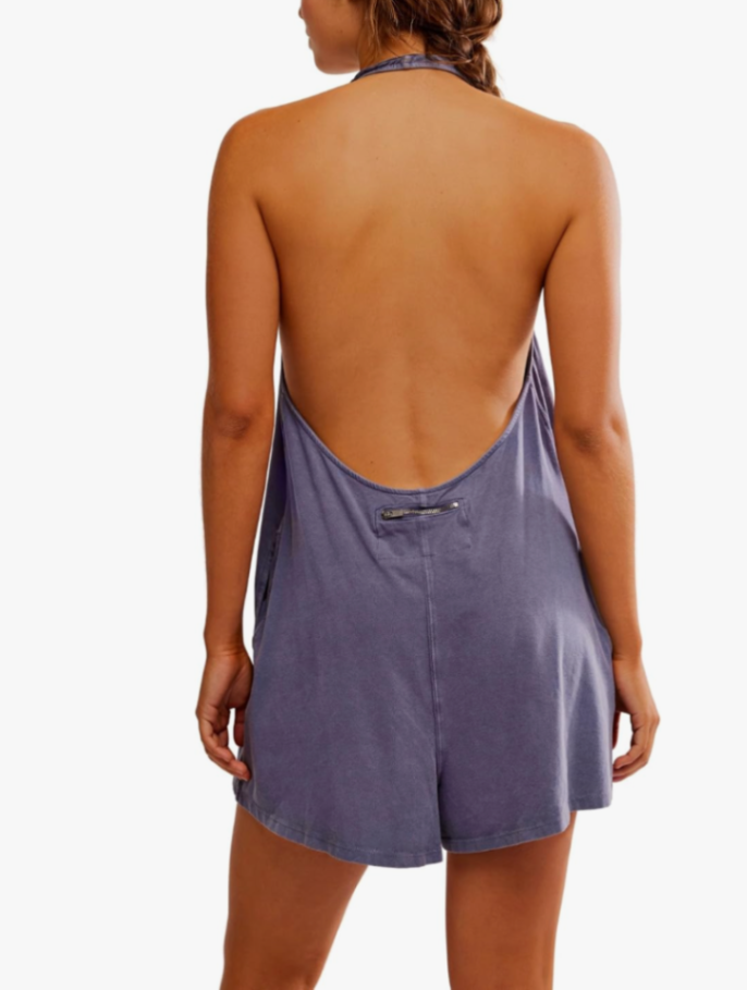 NWOT Free People Hot Shot Halter Romper thumbnail 2